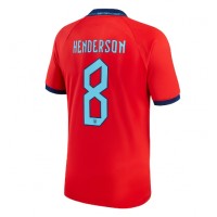Fotbalové Dres Anglie Jordan Henderson #8 Venkovní MS 2022 Krátký Rukáv